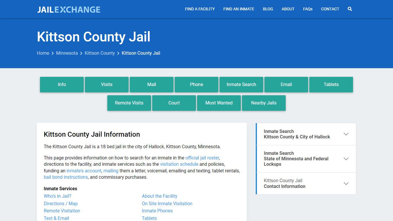 Kittson County Jail, MN Inmate Search, Information
